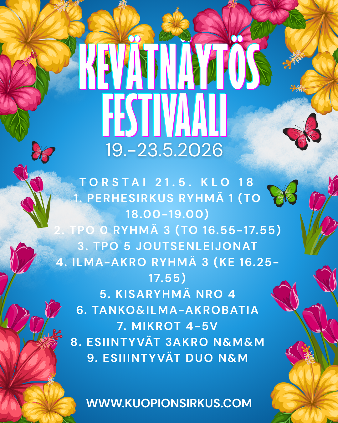 Kevätnäytös 2026 pääsylippu: Torstai 21.5 klo. 18