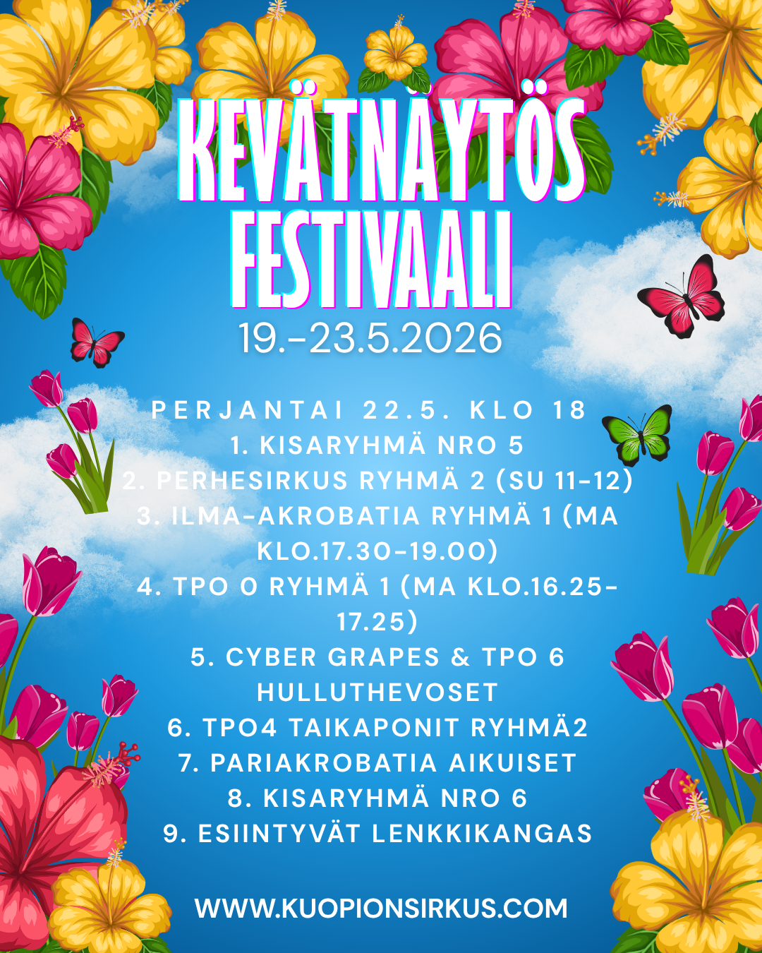 Kevätnäytös 2026 pääsylippu: Perjantai 22.5 klo. 18