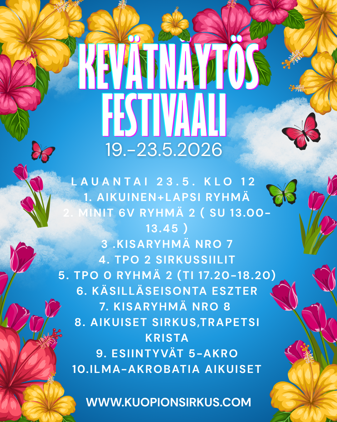 Kevätnäytös 2026 pääsylippu: Lauantai 23.5 klo. 12